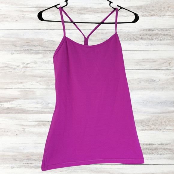 Lululemon Tank‎ Top Shelf Bra Athletic Workout Yoga Purple Racerback Size 6 - Picture 1 of 4